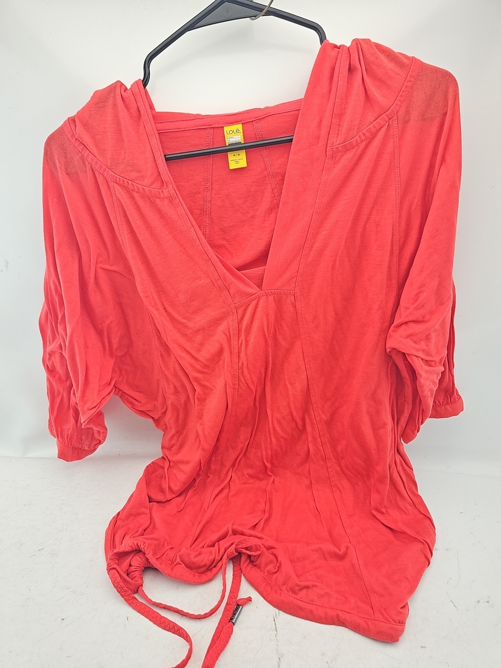 Lole Women's Red Hooded Active Top